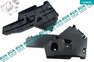 Кронштейн крепления переднего бампера правый   