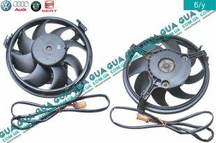 Вентилятор основного радиатора с моторчиком D280 лопастей 8   