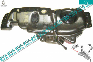 Топливный бак пластик 50л Renault / РЕНО CLIO II / КЛИО 2 1.9DTI (1870 куб.см.)