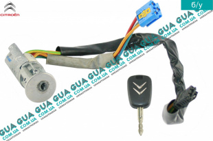 Замок зажигания ( контактная группа / Замок вала рулевого колеса )   