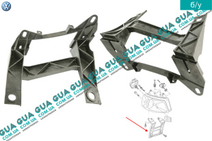 Кронштейн крепления передней правой фари   