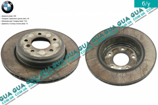 Тормозной диск вентилируемый задный BMW / БМВ 5-series E60 2003-2010 525d ( 2497 куб. см.)