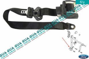 Ремень безопасности инерционный передней левый  Ford / ФОРД ESCORT 1992-1995 / ЭСКОРТ 92-95 1.3 (1299 куб. см.)