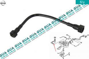 Патрубок / трубка топливной системы ( обратка ) ( на колбу бака )   