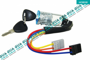 Замок зажигания ( контактная группа / Замок вала рулевого колеса )   