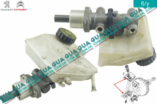 Главный тормозной цилиндр ( на 2 выхода с АБС/ABS )   