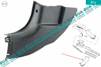 Внутренняя обшивка / накладка порога ( левая ) Opel / ОПЕЛЬ ASTRA H 2004-2014 / АСТРА 04-14 1.4 (1364 куб.см.)