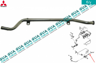 Патрубок / трубка системы охлаждения (метал ) Mitsubishi / МИТСУБИСИ PAJERO IV 2006- / ПАДЖЕРО 4 06- 3.2DI-D (3200 куб.см.)