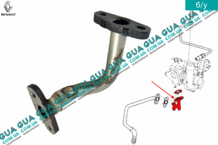 Трубка обратки масла с турбины ( слива масла )   