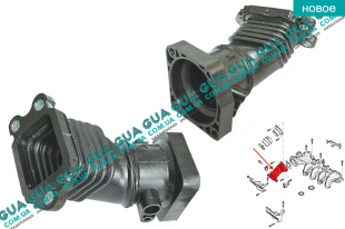 Патрубок воздушного фильтра ( трубка от корпуса воздущного фильтра КВФ к впускному коллектору )   