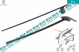 Уплотнитель внешний стекла передней правой двери( купе-кабриолет )   