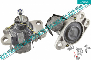 Подушка ( опора ) двигателя правая Renault / РЕНО CLIO II / КЛИО 2 1.9DTI (1870 куб.см.)