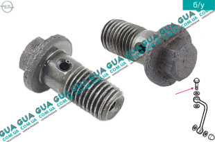 Пустотелый банджо болт / винт турбины ( трубки подачи масла в турбину ) М10x1,25x21   