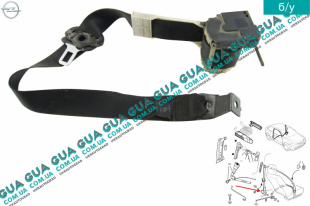 Ремень безопасности инерционный передний правый   