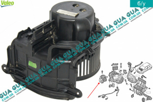 Вентилятор  / моторчик обогревателя печки  Renault / РЕНО CLIO II / КЛИО 2 1.9DTI (1870 куб.см.)