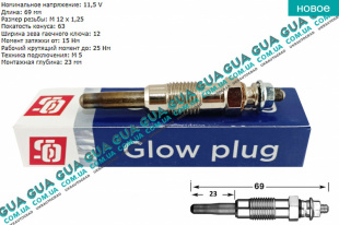 Свеча накала 11.5V   
