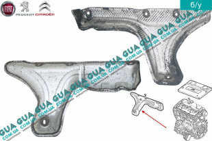 Термозащита выпускного коллектора ( термозащитный экран )   