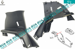 Внутренняя обшивка ( молдинг ) накладка стойки задней левой   