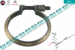 Кронштейн / хомут крепления глушителя / выхлопной трубы D95   