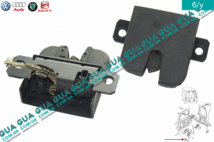 Замок двери задней левой распашной ( нижний )   