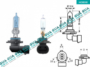 Лампа / лампочка HB3 12V 60W Cool Blue ярко-голубой свет   