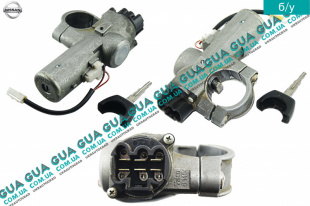 Замок зажигания ( контактная группа / Замок вала рулевого колеса ) Nissan / НИССАН ALMERA N16 / АЛЬМЭРА Н16 2.2 DCI ( 2184 куб.см.)