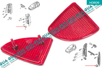 Отражатель заднего бампера ( катафот ) левый