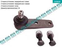 Шаровая опора нижняя Renault / РЕНО CLIO II / КЛИО 2 1.9DTI (1870 куб.см.)