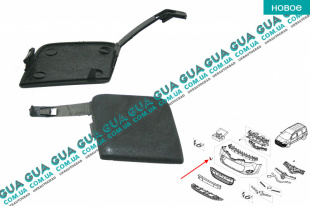 Заглушка переднего бампера правая Renault / РЕНО KANGOO 2009- / КАНГУ 09- 1.5DCI (1461 куб.см.)