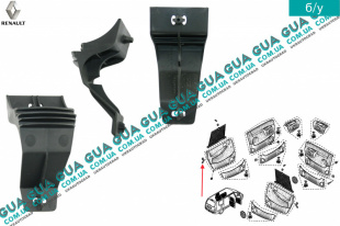 Кронштейн / держатель обшивки задней двери ( карты, панели )   