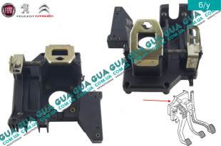 Блок крепления педалей сцеления / тормоза ( педальний узел / кронштейн )   