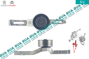 Натяжной механизм ремня генератора ( Натяжная планка / ролик / натяжитель )   