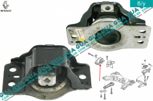 Подушка / опора двигателя правая Renault / РЕНО MEGANE II / МЭГАН 2 2.0 16V (1998 куб.см.)