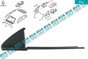 Стекло двери задней правой ( форточка лифтбек )   