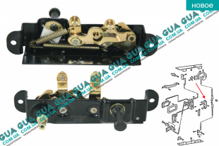 Замок задней двери левый Ford / ФОРД TRANSIT 1985-2000 / ТРАНЗИТ 85-00 2.5D (2496 куб.см.)