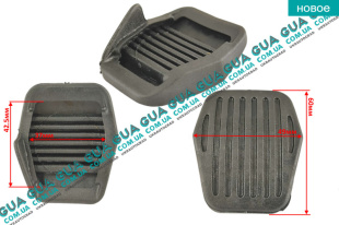 Накладка на педаль тормоза 1 шт Ford / ФОРД FOCUS II 2004-2011 / ФОКУС 2 1.8 (1798 куб.см.)