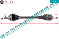 Полуось левая 28/37 R15 ( привод в зборе с шрусами без АБС / ABS )