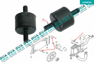 Подушка крепления основного радиатора ( верхняя М6 ) 1шт Ford / ФОРД ESCORT 1992-1995 / ЭСКОРТ 92-95 1.3 (1299 куб. см.)