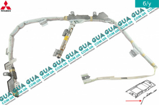 Подушка безопасности боковая левая ( шторка )  AirBag Mitsubishi / МИТСУБИСИ PAJERO IV 2006- / ПАДЖЕРО 4 06- 3.2DI-D (3200 куб.см.)