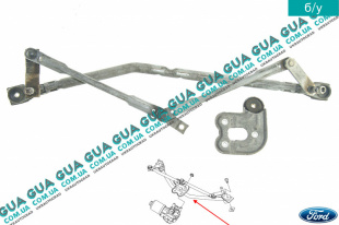 Трапеция дворников ( механизм стеклоочистителей ) Ford / ФОРД MONDEO III 2001-2007 / МОНДЕО 3 2.2TDCI (2198 куб.см.)
