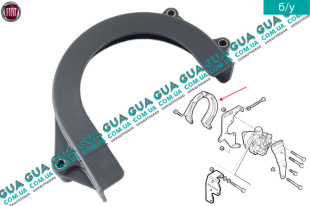 Защита ремня ГУР ( верхняя ) Fiat / ФИАТ DOBLO 2000-2005 / ДОБЛО 00-05 1.6 (1596 куб.см)
