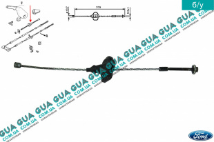 Трос ручного тормоза передний L 330 мм Ford / ФОРД FOCUS I 1998-2004 / ФОКУС 1 98-04 2.0 V16 (1988 куб. см.)