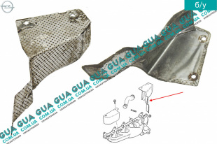 Термозащита выпускного коллектора ( термозащитный экран / правая )   