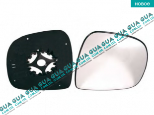 Вкладыш зеркала заднего вида правый без подогрева (асф.) 2010-   