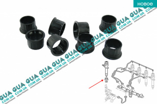 Уплотнительное кольцо форсунки ( прокладка / сальник 1шт Delphi ) Volvo / ВОЛЬВО C70 II 2.4D (2400 куб.см.)