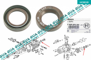 Сальник вала ТНВД / уплотнительное кольцо / прокладка топливного насоса високого давления 20x31x7.3    