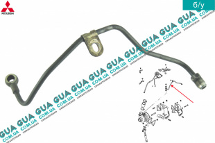 Трубка подачи масла в турбину Mitsubishi / МИТСУБИСИ L200 1996-2006 / Л200 96-06 2.5TD 4WD (2477 куб.см.)
