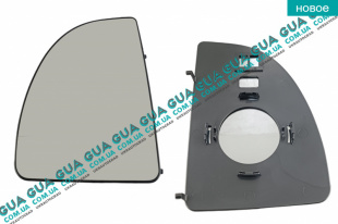 Вкладыш зеркала заднего вида левый без подогрева   