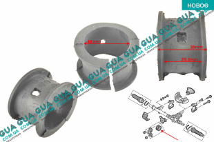 Втулка скоби крепления рулевой рейки / прокладка / сальник / уплонтинеть кронштейна /   