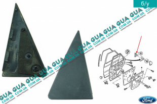 Декоративная накладка / молдинг правой задней двери ( универсал ) Ford / ФОРД ESCORT 1992-1995 / ЭСКОРТ 92-95 1.3 (1299 куб. см.)